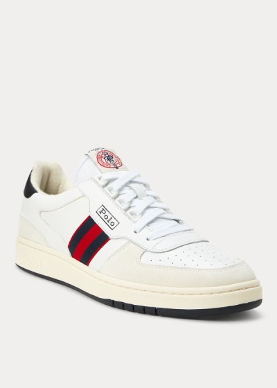 Men's Polo Ralph Lauren Court Leather Sneakers | 107364TXM